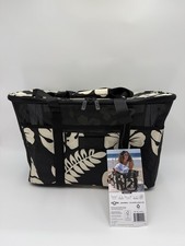 Aloha Collection CleverMade Collapsible Beach Tote Bag - Floral Black