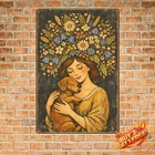 Vintage Woman with Dachshund Tin Sign Retro Pet Portrait Metal Wall Art 8x12