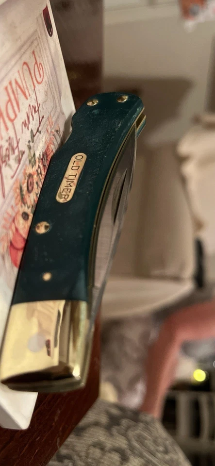 Schrade старый таймер 50T винтажный складной карманный нож США замок, одно лезвие - Изображение 2 из 4