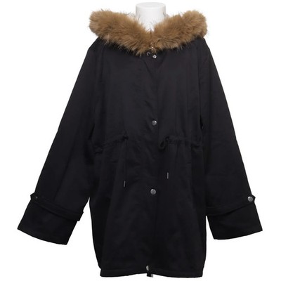 Parka, Damen, Größe: 5XL, Schwarz, Polyester, Einfarbig #kEf