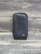 Texas Instruments Vintage Black Faux Leather Zippered Calculator Case Belt Loop