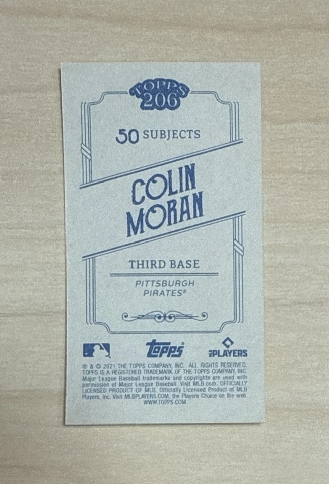 COLIN MORAN - 2021 Topps 206 - Wave 1 [Base] - #22 - PITTSBURGH PIRATES - Image 2 of 2