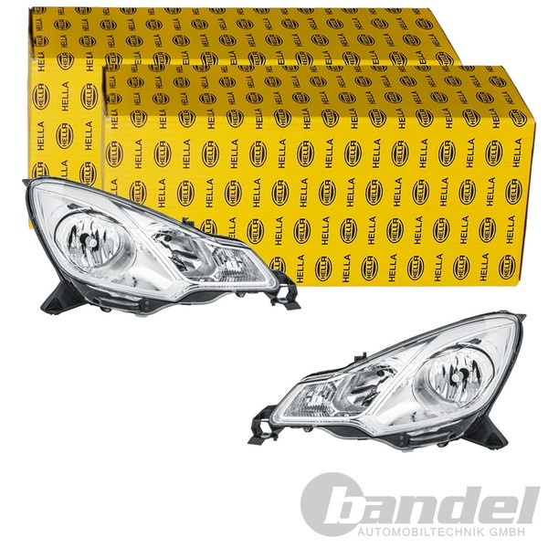 2X Hella H7/H1 PY21W W5W Scheinwerfer Satz Passend FüR CitroËN C3 Links+Rechts-image