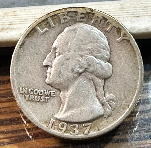 1937-D Washington Quarter Nice Original VF/XF CHRC