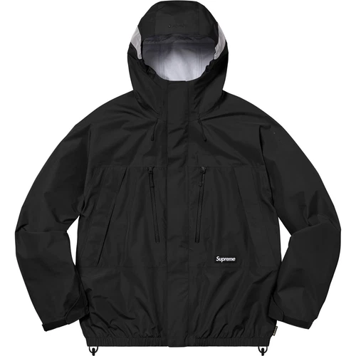SUPREME® VESTE NOIRE GORE TEX COUTURE COLLÉE COQUILLE HOMME TAILLE GRAND FW24
