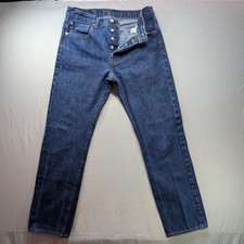 Levi's 501 Original Fit Jeans Men 31x32 Blue Straight Leg Button Fly Egypt Wash