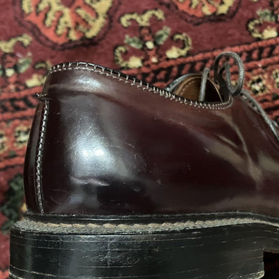 【新品未使用品】ALDEN CORDVAN BURGUNDY 990 9hD Alden 990 Color 8 Shell Cordovan Plain Toe Blucher | Alden Model