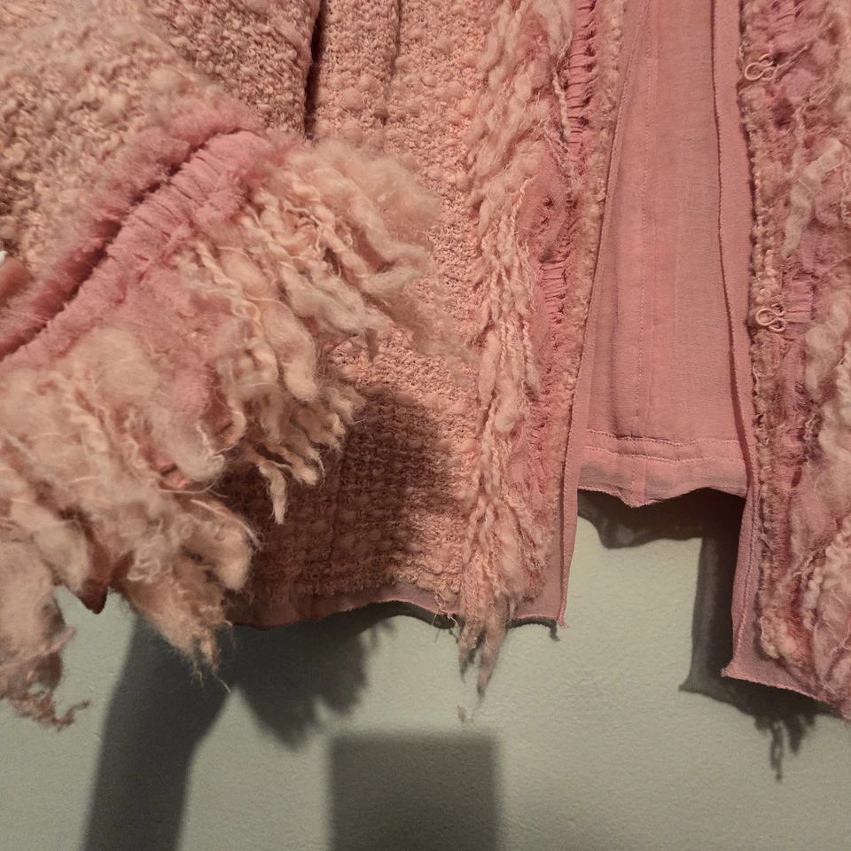 Chaqueta De Colección Alberto Nipon Tweed Mujer 12 Rosa Tweed Coqueta Preppy Elle Woods Foto 2 de 4