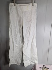 Michael Kors White linen women's 2 wide leg slacks pants