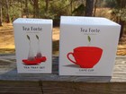 TEA FORTE Accessory Collection Ruby Red CAFE CUP & TEA TRAY SET Mint In Box NR — photo 2