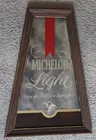 Michelob Light Beer Mirror Sign Vintage Man Cave Bar Decor Anheuser Busch 1980s.