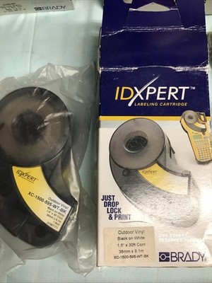 Brady IDXPERT XC-1500-595-WT-BK  1.5x30  R4900 Black On White Outdoor Vinyl