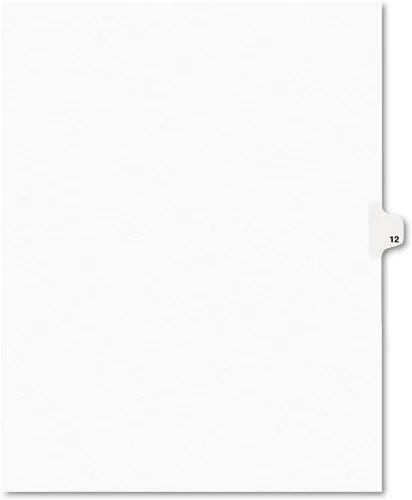 Individual Legal Exhibit Avery(R) Style Dividers 12 Side Tab 8.5x11in ...