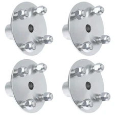 (4) 4" x 4" Live Axle Hub 1" to 3/4" Step-Down for Go Kart Cart ATV Quad Trailer