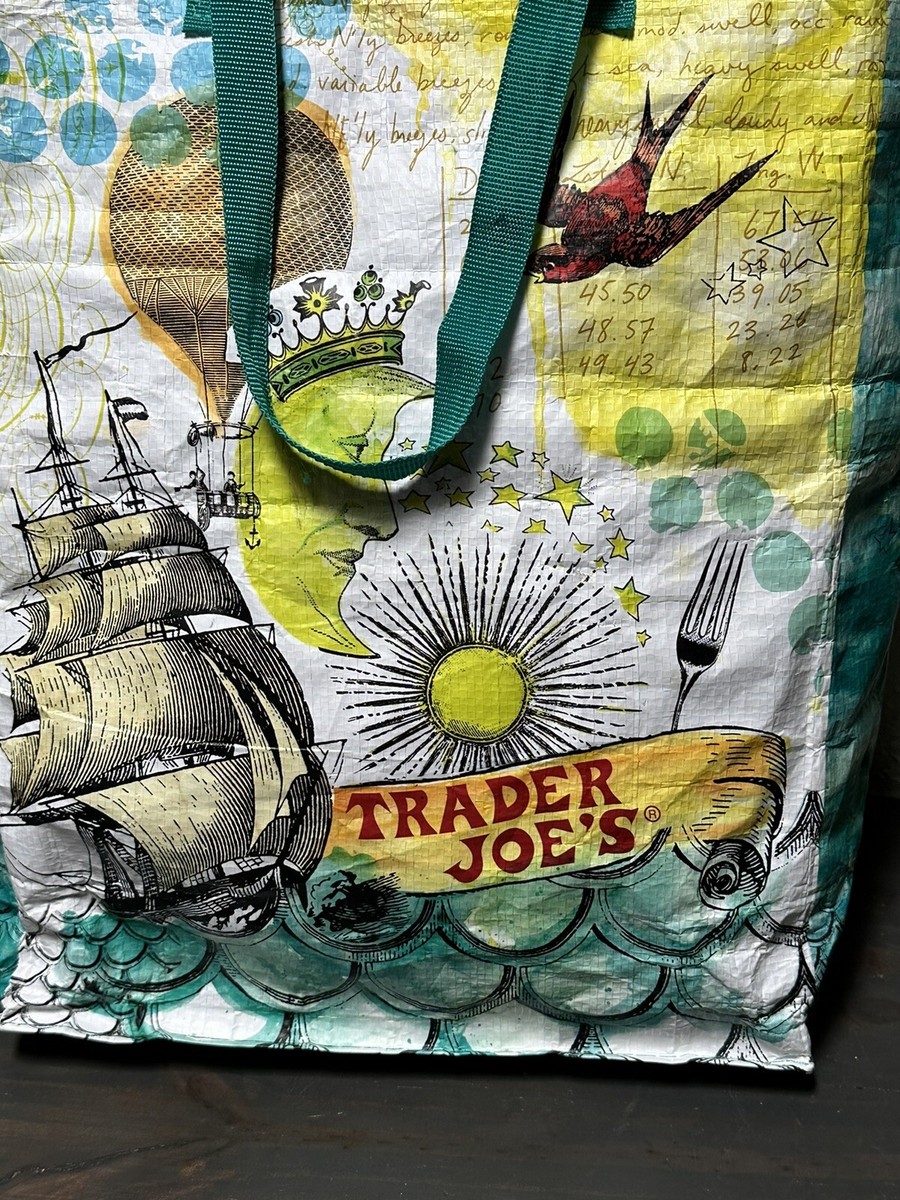 Trader Joe's Reusable Grocery Shopping Bag Pirate Ship Crab Moon
