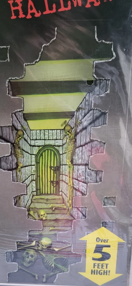 Decoración de Halloween Pasillos embrujados Gigantes 5 pies Pared Adhesivo Escena Setters Fiesta Accesorios Foto 4 de 4
