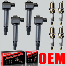 4X OEM Ignition Coil & Iridium Spark Plugs For Toyota Tacoma 2.4L 2.7L L4 UF323