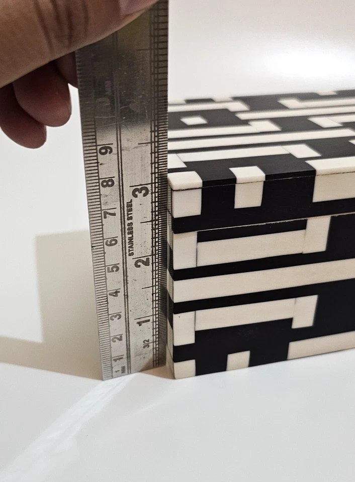 Handmade Indian Decorative Wooden And Bone Inlay Storage Box - Image 2 of 4