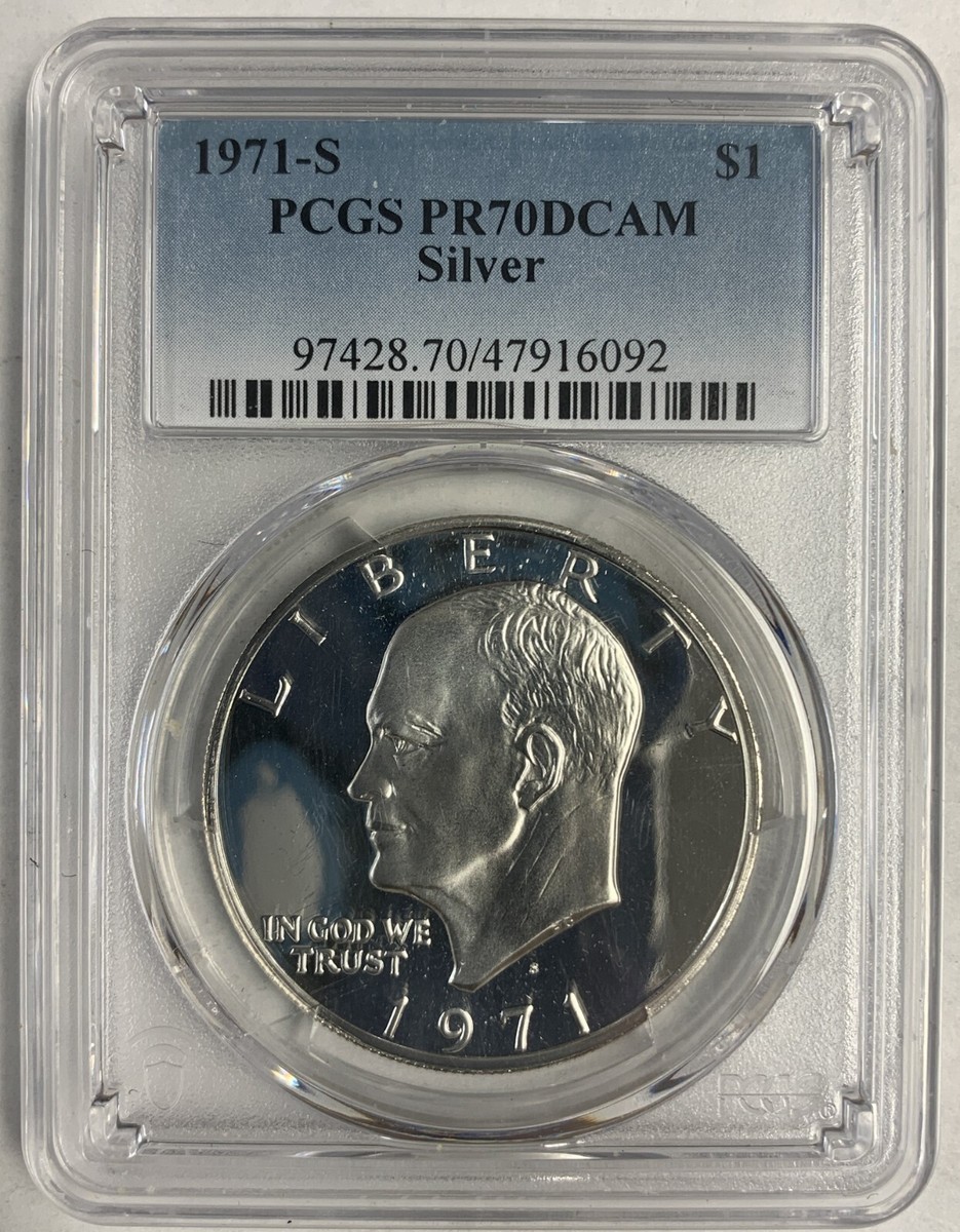 1971-S Eisenhower Silver Dollar , PCGS PF70DCAM, (6083) | eBay