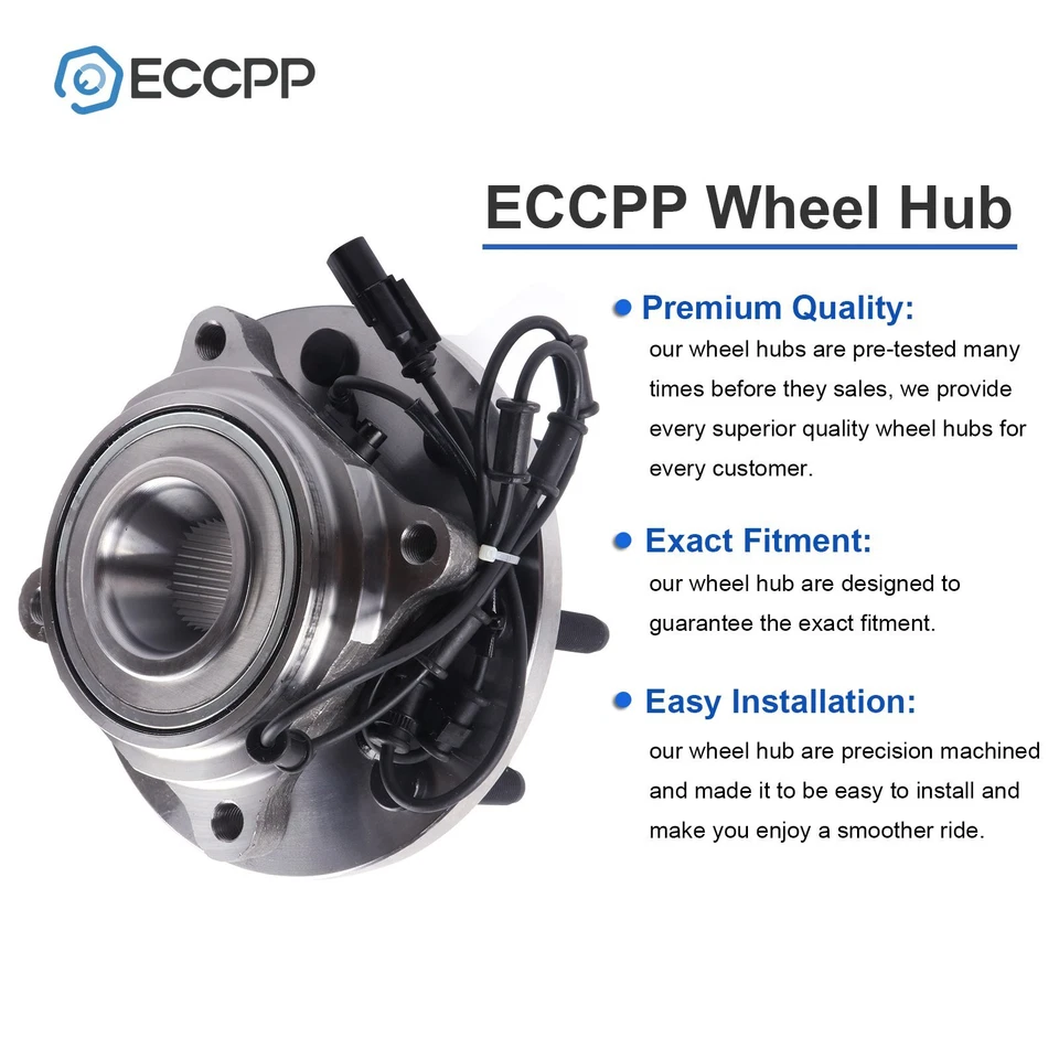 2Pc Wheel Hub Bearings Assembly Front 4WD For Dodge Ram 2500 3500 2009 2010 2011 - Image 3 of 4