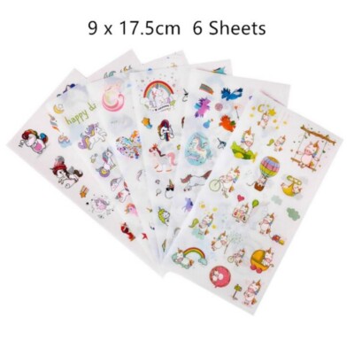 Süßer Molang Hase Cartoon Tiere Einhorn Katzen Kinder Tagebuch Journal Aufkleber