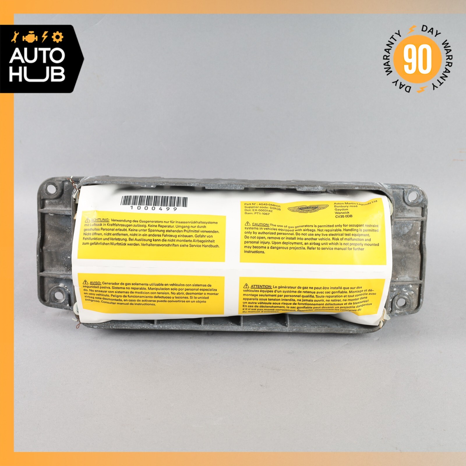 Aston Martin DB9 GT Rapide Vantage Passenger Dash Airbag Air Bag OEM 7k
