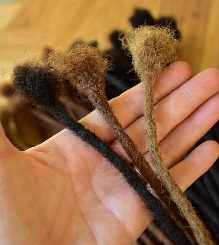 Afro Human Hair Crocheted Dreadlock Extensions x 50 - (40cm Long, 5mm Thick) - Bild 2 von 6