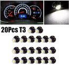 20 Pack White T3 Neo Wedge Led A/C Lamp 8mm Indicator Instrument Dash Light Bulb