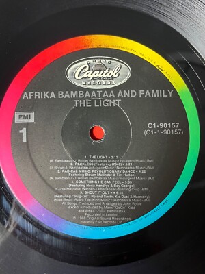 Afrika Bambaataa And Family The Light LP Capitol Record C1-90157