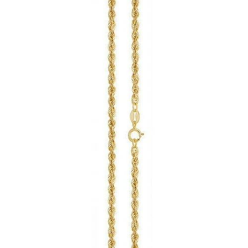 Oro Amarillo Cuerda Cadena Británico Hecho Totalmente Grabados 50.8cm Peso 3.2g - Imagen 2 de 2