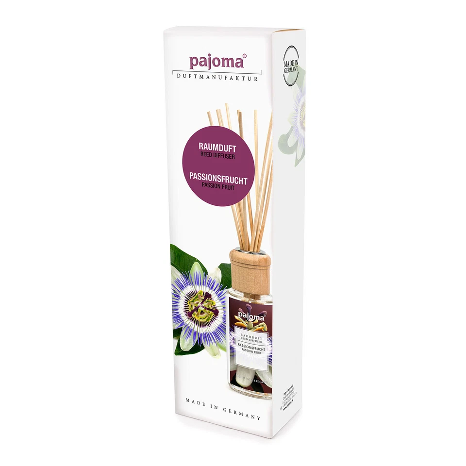 pajoma® Raumduft 100 ml + Duftstäbchen, Passionsfrucht | Premium Lufterfrischer - Bild 3 von 3