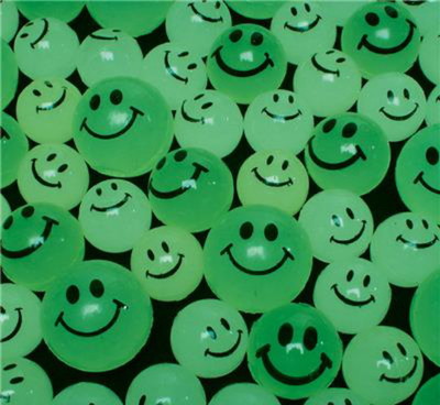 36 GLOW IN THE DARK SUPER BALLS, HIGH BOUNCE, SMILE, SUPER FAST SHIPPING!!