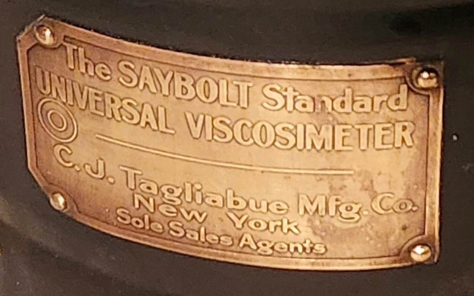 Pieza de Museo Antigua 1914 Saybolt Estándar Universal Aceite Viscosímetro Steampunk Foto 2 de 4