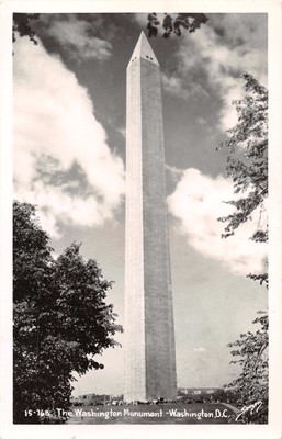 Washington D.C.~Washington Monument~Sawyers Echte Foto-Postkarte 1940er