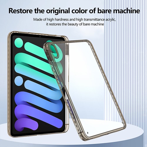 Clear Case Hard Cover With Pencil Holder For iPad Air Pro 13/11 10th 9th 8th 7th - Picture 4 of 16
