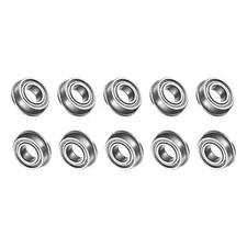 3/16"x3/8"x1/8" FR166ZZ Flanged Ball Bearing Double Metal Shielded Bearing 10pcs