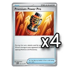 4x REVERSE HOLO Premium Power Pro - 124/132 - ME01: Mega Evolution Playset x4