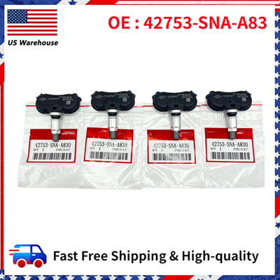 #ad #ad 4Pcs OEM TPMS 42753SNAA83 Tire Pressure Monitoring Sensor for HONDA CIVIC CR Z $28.80