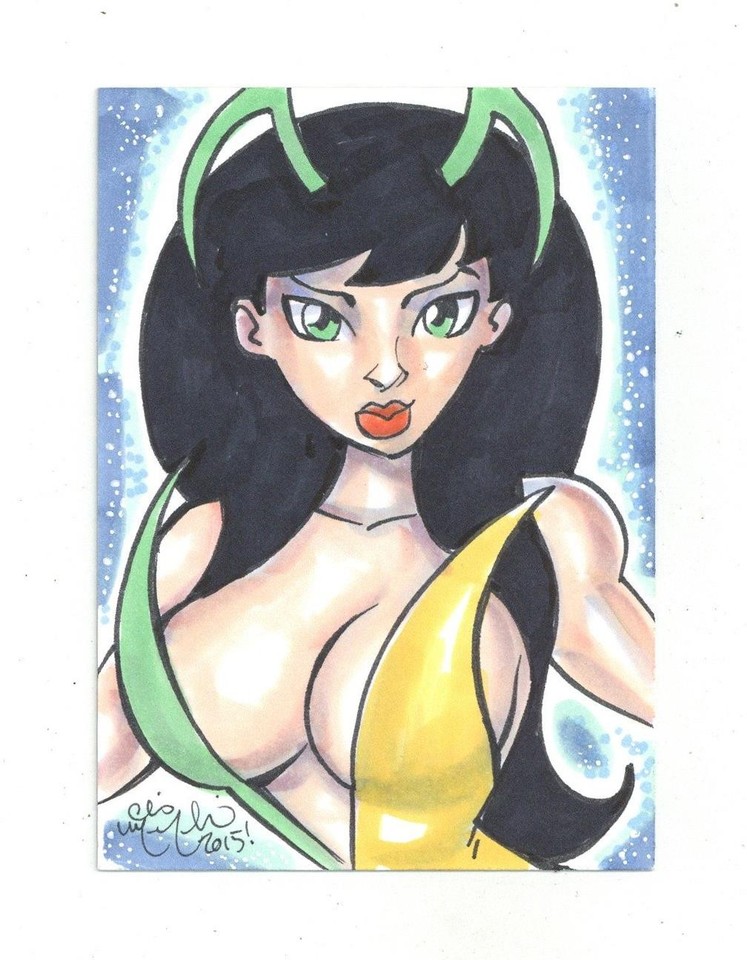 Mantis Sketch Card by Chris McJunkin Comic Art