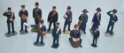 VINTAGE LEAD / METAL  12x ASSORTED POSTMEN / WOMEN - VARIOUS SCALES & MAKES NICE