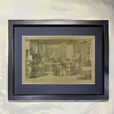 Vincenzo Camuccini "Offering to Lares" CUSTOM FRAMED Art