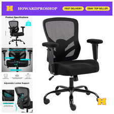 Ergonomic Mesh Office Chair for Home & Desk - Adjustable Height, Lumbar Support