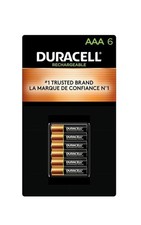 Duracell AAA Rechargeable NiMH Batteries 6ct, 800mAH