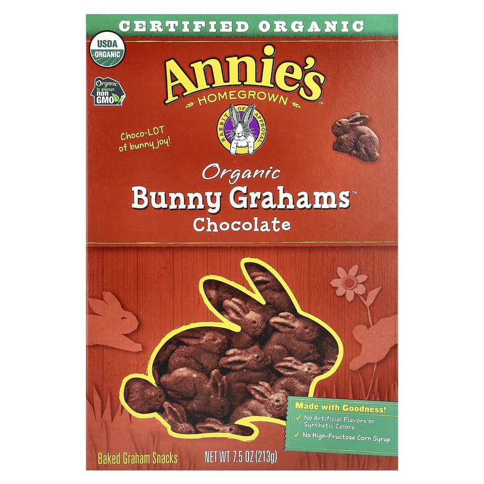 Organic Bunny Grahams™, Chocolate, 7.5 oz (213 g)