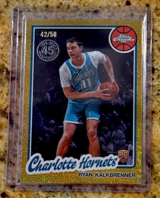 2025-26 Topps Ryan Kalkbrenner RC 45th Anniversary Chrome Gold Mojo /50 Rookie