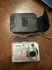 Vivitar Digital Camera Vivicam 5385 5.0MP Silver Tested