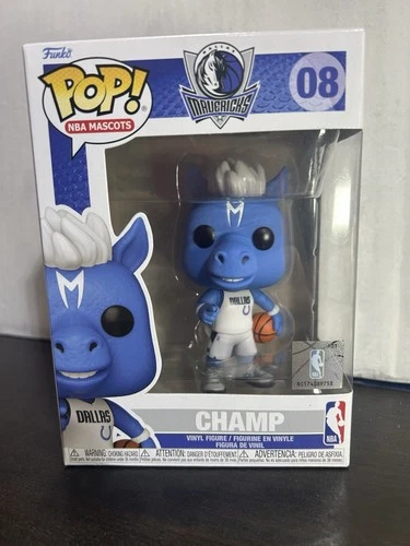 Champ - Dallas Mavericks- NBA Mascots Vaulted Funko Pop 08 With Protector