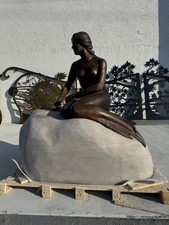 BEAUTIFUL LADY BY THE SEA BRONZE STATUE - TF531