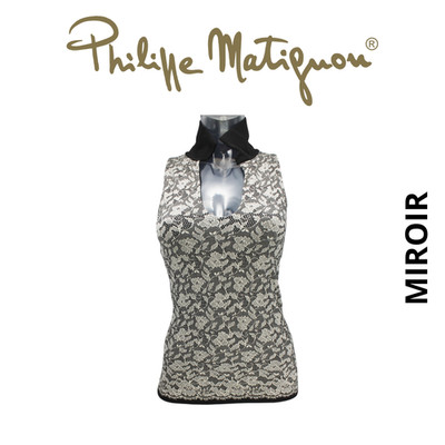Ärmelloses Shirt Kragen Fake Spitze Vanille, MIROIR Philippe Matignon