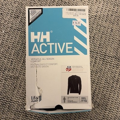 Helly Hansen HH Active Flow Long Sleeve Baselayer Top Men s XXL Black